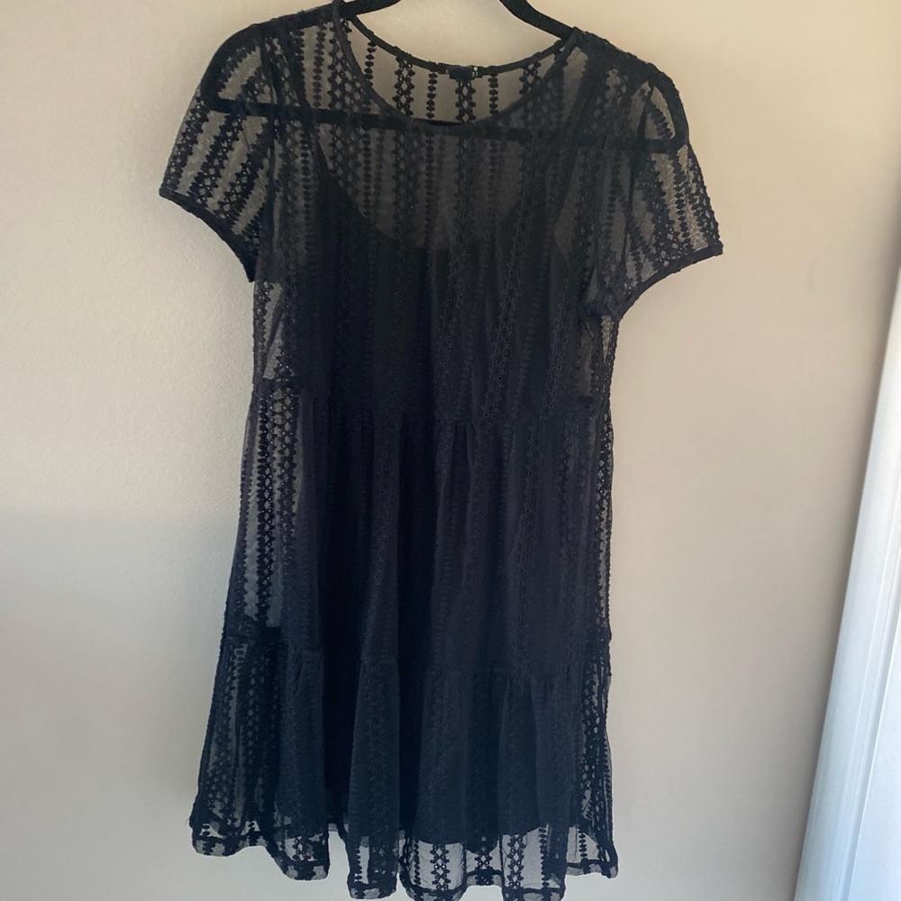 Black lace dress